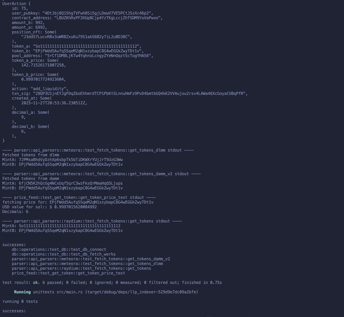 Indexer fetching real-time positions of DLMM/DAMMV2/CLMM/CPMM pools